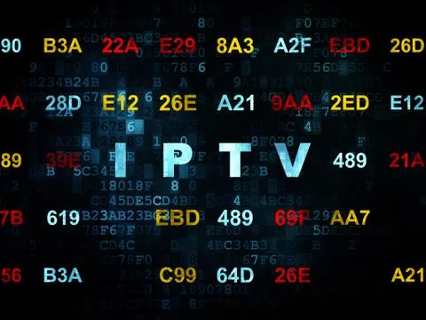 Web design concept: IPTV on Digital background Stock-Illustration