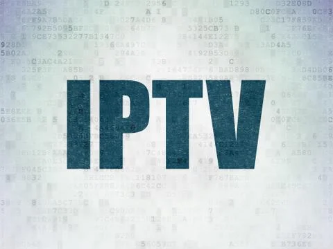 Web design concept: IPTV on Digital Data Paper background Stock-Illustration
