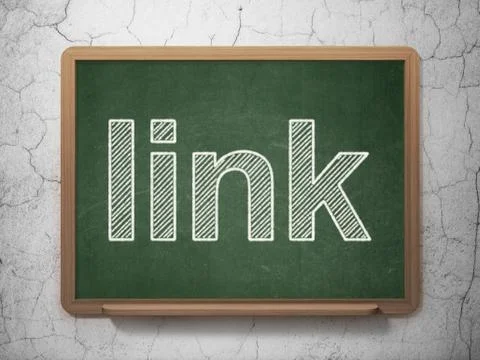 Web design concept: Link on chalkboard background Stock Illustration