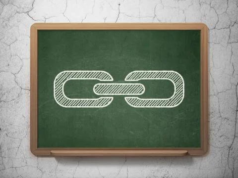 Web design concept: Link on chalkboard background Illustrazione stock