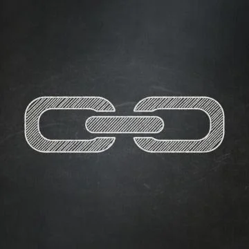 Web design concept: Link on chalkboard background Stock Illustration