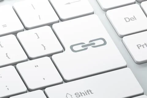 Web design concept: Link on computer keyboard background 스톡 일러스트