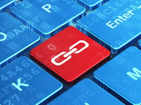 Web design concept: Link on computer keyboard background Stockillustratie