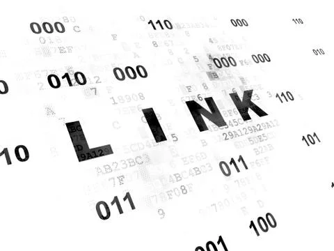 Web design concept: Link on Digital background 库存插图