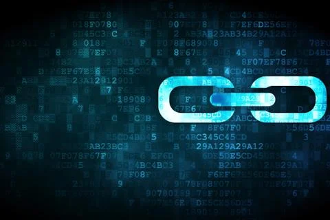 Web design concept: Link on digital background Ilustración de archivo