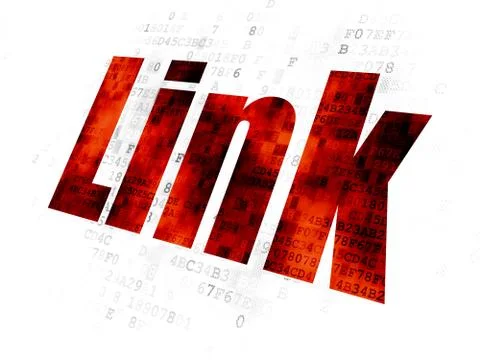 Web design concept: Link on Digital background 库存插图