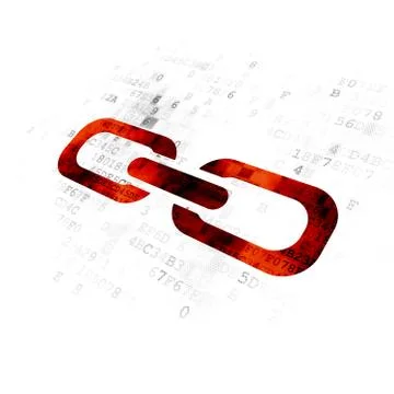 Web design concept: Link on Digital background Illustrazione stock