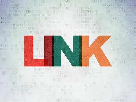 Web design concept: Link on Digital Data Paper background イラスト素材