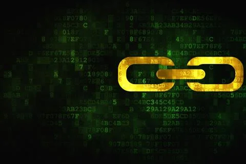 Web design concept: Link on digital background Ilustración de archivo