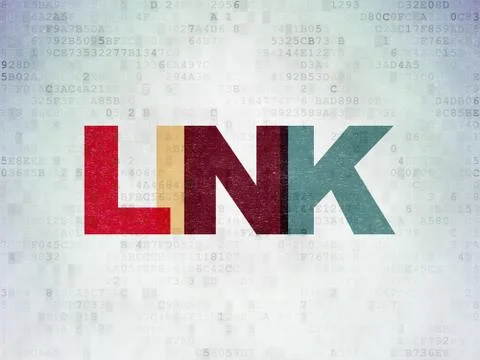 Web design concept: Link on Digital Data Paper background 库存插图