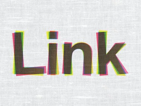 Web design concept: Link on fabric texture background Stock-Illustration