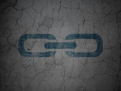 Web design concept: Link on grunge wall background Illustrazione stock