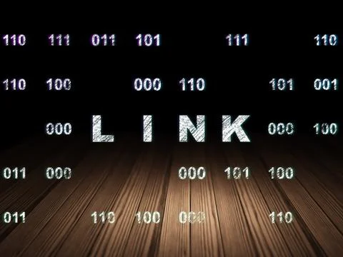 Web design concept: Link in grunge dark room 스톡 일러스트