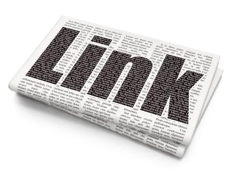 Web design concept: Link on Newspaper background Stock-Illustration