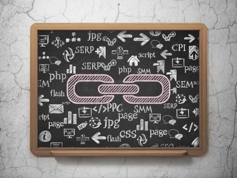 Web design concept: Link on School board background Stock Illustration