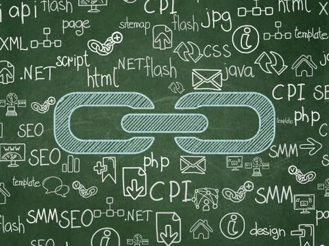 Web design concept: Link on School board background Ilustración de archivo