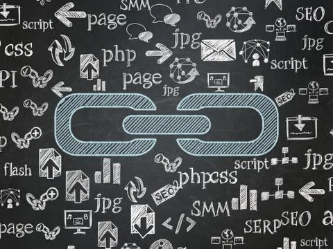 Web design concept: Link on School board background Ilustración de archivo