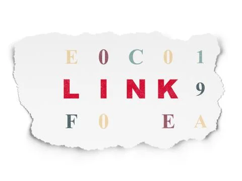 Web design concept: Link on Torn Paper background Stock-Illustration