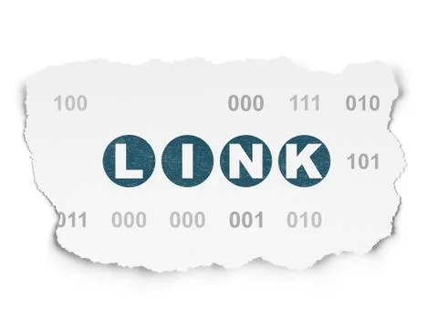 Web design concept: Link on Torn Paper background Stock-Illustration
