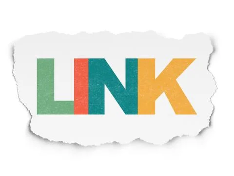 Web design concept: Link on Torn Paper background 库存插图