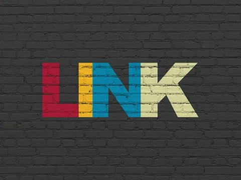 Web design concept: Link on wall background Stock-Illustration