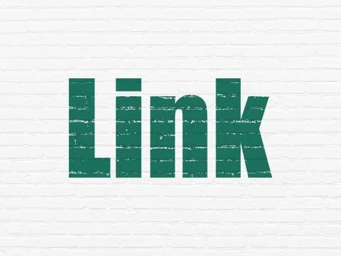 Web design concept: Link on wall background Stock-Illustration