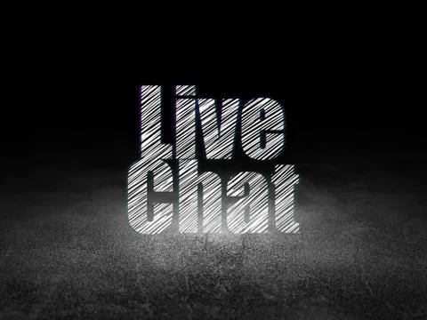 Web design concept: Live Chat in grunge dark room イラスト素材