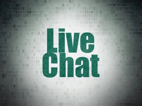 Web design concept: Live Chat on Digital Data Paper background Stock-Illustration