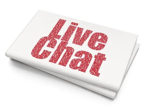 Web design concept: Live Chat on Blank Newspaper background Stock-Illustration