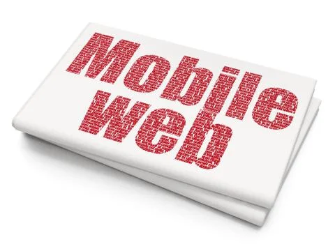Web design concept: Mobile Web on Blank Newspaper background Stock-Illustration