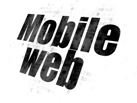 Web design concept: Mobile Web on Digital background Stock-Illustration