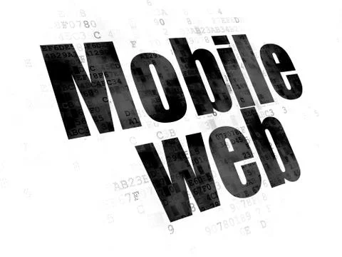 Web design concept: Mobile Web on Digital background Stockillustratie