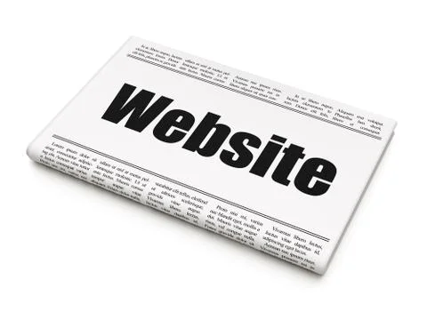 Web design concept: newspaper headline Website 스톡 일러스트