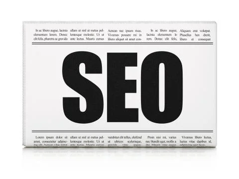 Web design concept: newspaper headline SEO イラスト素材