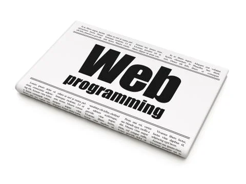 Web design concept: newspaper headline Web Programming Stock Illustration
