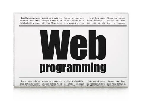 Web design concept: newspaper headline Web Programming Stock Illustration