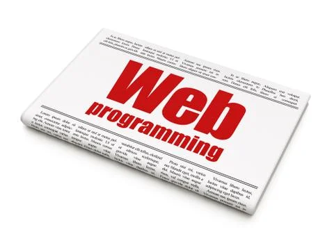 Web design concept: newspaper headline Web Programming Stock Illustration