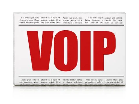 Web design concept: newspaper headline VOIP 스톡 일러스트