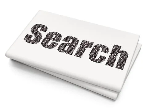 Web design concept: Search on Blank Newspaper background Illustrazione stock