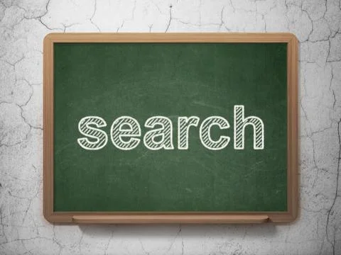 Web design concept: Search on chalkboard background Stock Illustration