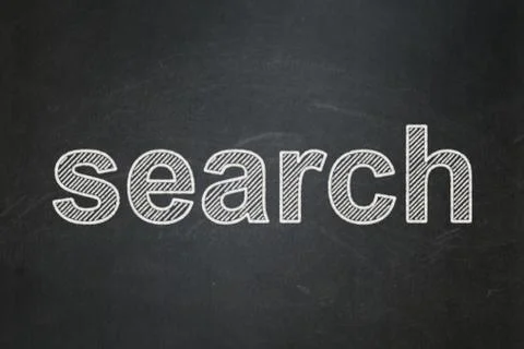 Web design concept: Search on chalkboard background Stockillustratie