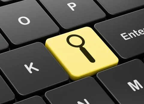 Web design concept: Search on computer keyboard background Stock Illustration
