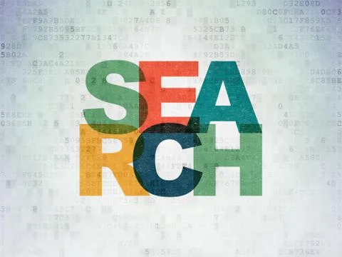 Web design concept: Search on Digital Paper background Illustrazione stock