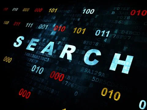 Web design concept: Search on Digital background Stock Illustration