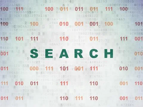 Web design concept: Search on Digital Data Paper background Stock-Illustration