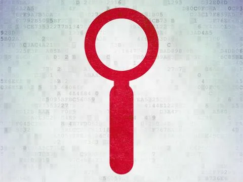 Web design concept: Search on Digital Data Paper background Stock Illustration