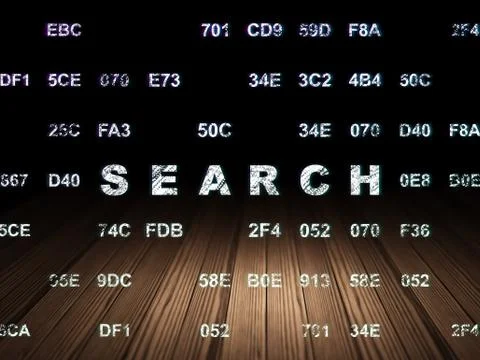 Web design concept: Search in grunge dark room Stockillustratie