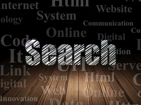 Web design concept: Search in grunge dark room イラスト素材