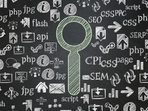 Web design concept: Search on School board background Illustrazione stock