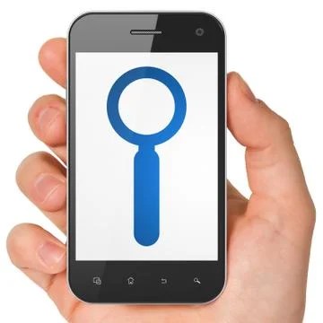Web design concept: Search on smartphone Stockillustratie